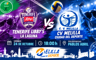 El Club Voleibol Melilla Ciudad del Deporte viaja a Tenerife con ambición para medirse al Tenerife Libby’s La Laguna